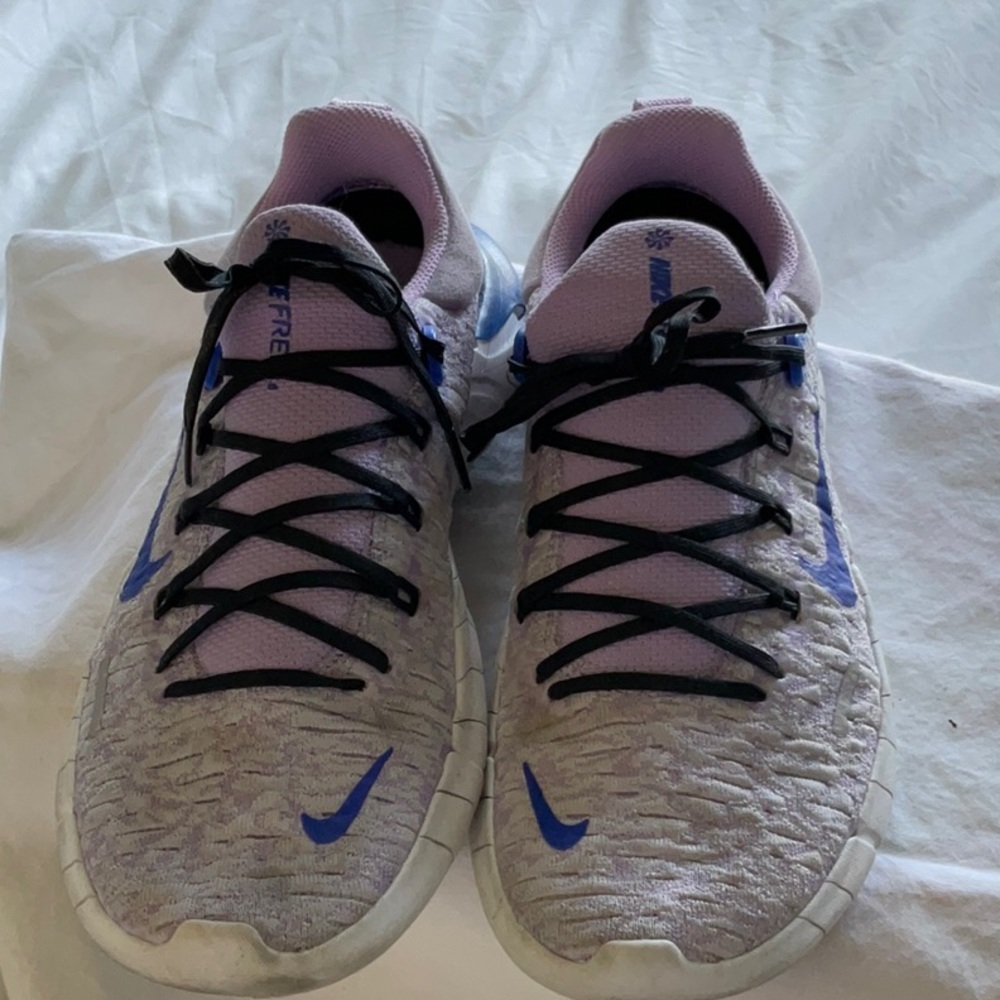 Purple and Blue Athletic Shoes